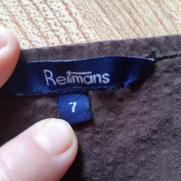 Reitmans Woman size 7 brown summer dress - Picture 5 of 6